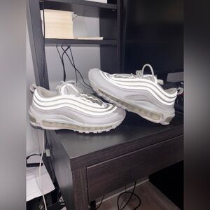 Nike Air Max 97 Shoes Womens Size 6 White Sail Mesh Leather 921733-100 Running